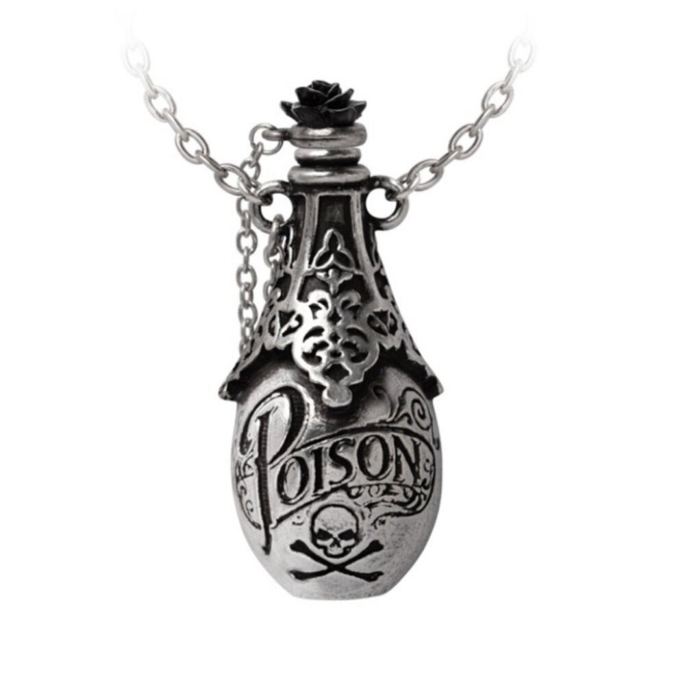 ☆ Alchemy Gothic Lucerzia's Fix Necklace | Silver Antiqued Pewter - Picture 3 of 4